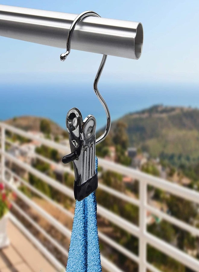 Gopendra Multipurpose Clip Hook Hanger | Hanging Pins | Stainless Steel Laundry Clips with Hooks | for Clothing, Glove, Shoe, Garment, Photos & Home Decoration (Pack of 6) - Image 4